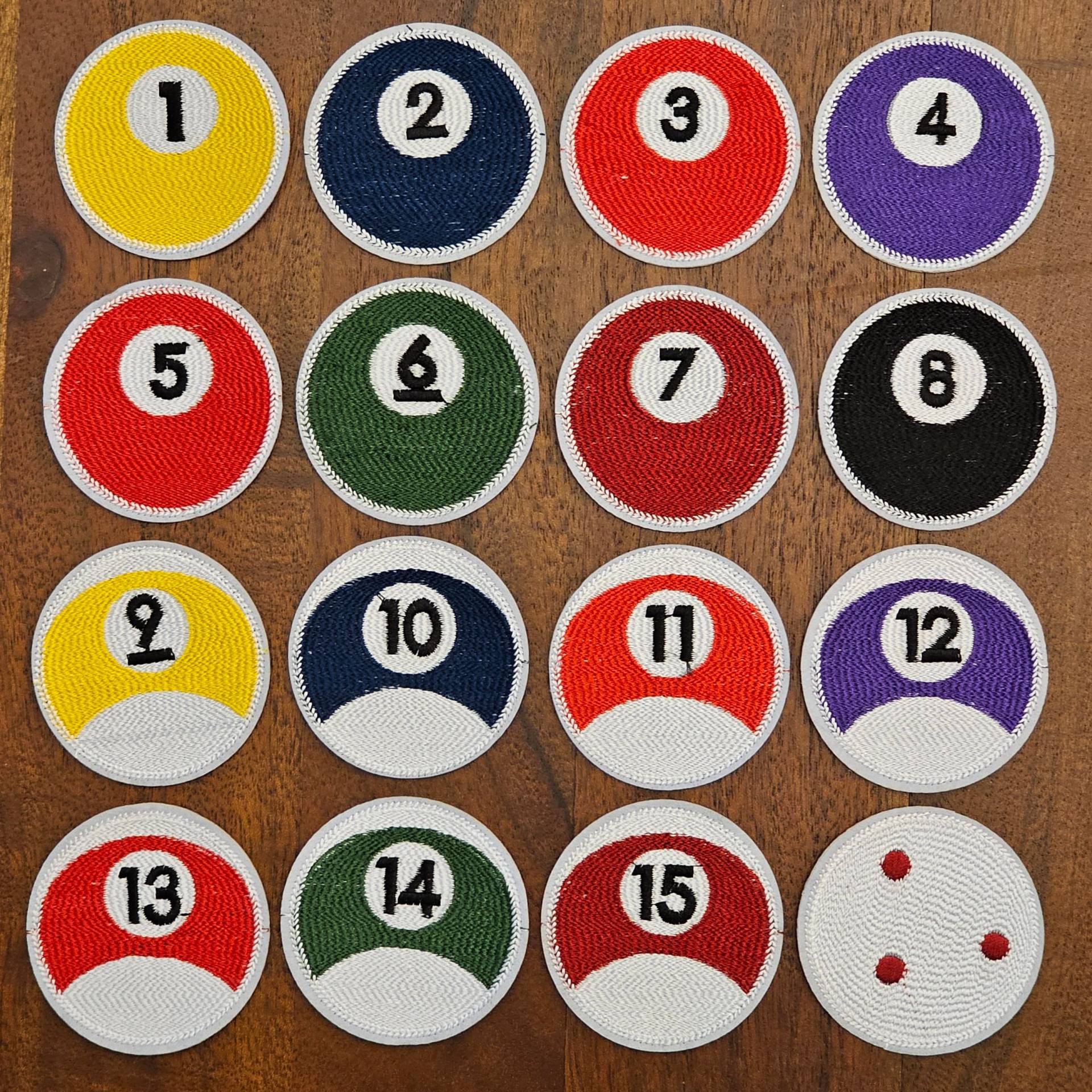 Flicken Zum Aufbügeln Bügelflicken Aufbügler Kind 8 Ball Pool Patches Billard Verschidene Modell Stoff Aufbügelflicken von km2019