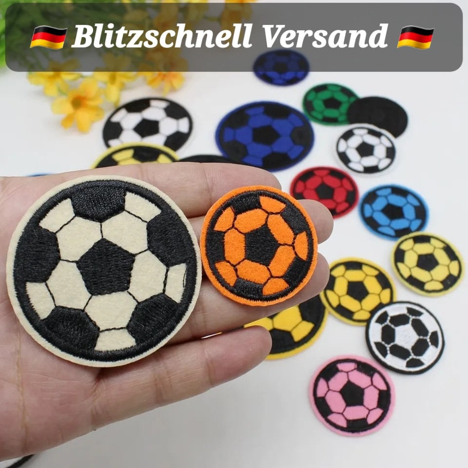 Flicken Zum Aufbügeln Bügelflicken Aufbügler Kind Ball 38mm 58mm Patches Stoff Aufbügelflicken von km2019