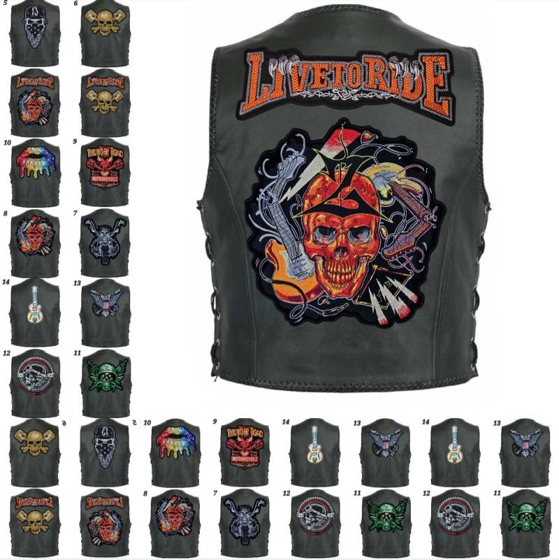 Flicken Zum Aufnäher Aufbügler Patch Biker Motorrad Custom Kutte Rücken Weste von km2019