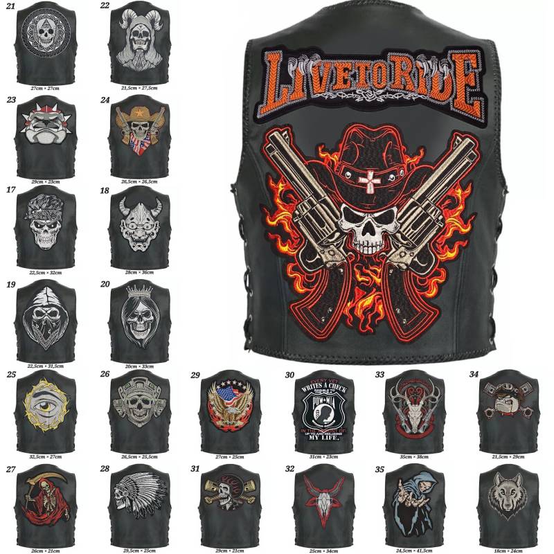 Flicken Zum Aufnäher Aufbügler Patch Biker Motorrad Custom Kutte Rücken Weste von km2019