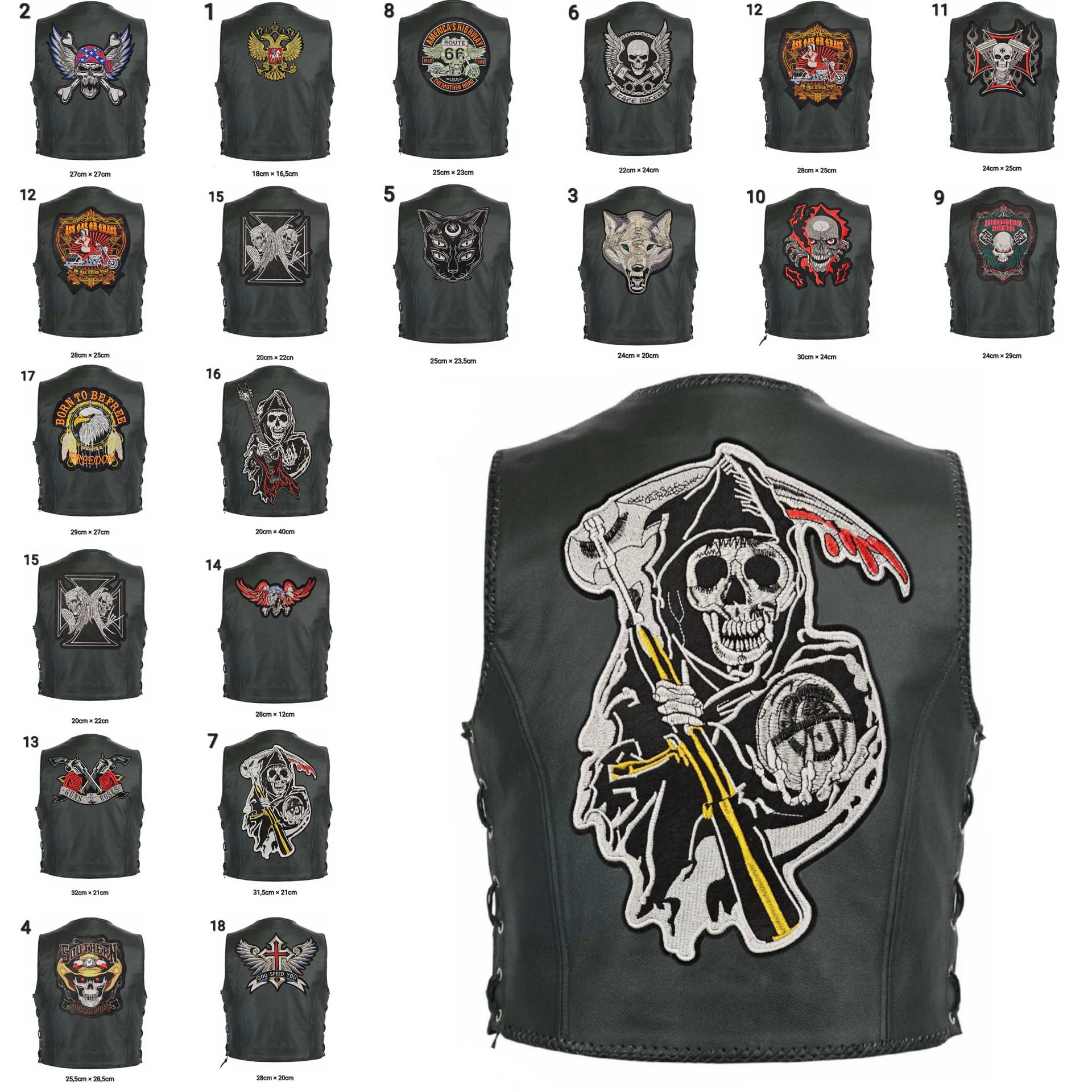 Flicken Zum Aufnäher Aufbügler Patch Biker Motorrad Custom Kutte Rücken Weste von km2019
