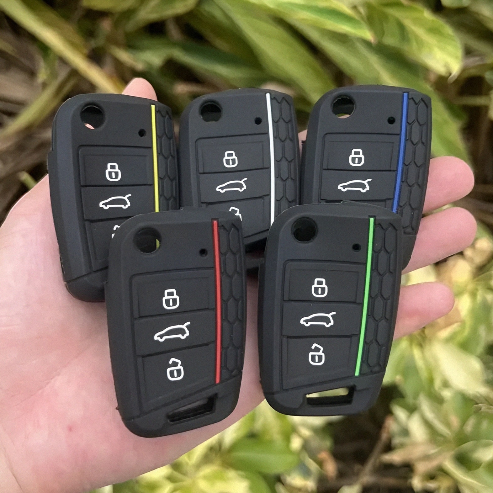 Schlüsselhülle Passend Für Vw Passat B8 Arteon Skoda Superb Keyless Lederdesign von km2019