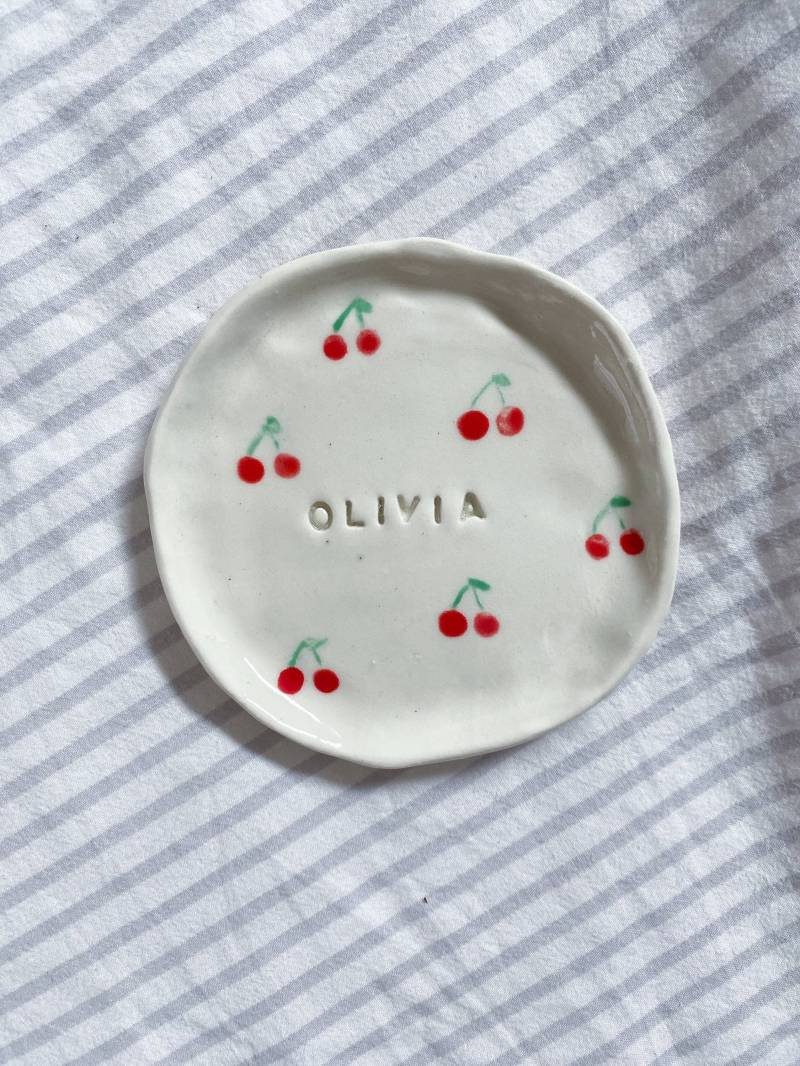 Personalisierte Obst Keramik Trinket Dish - Made To Order Bis Zu 8 Wochen Produktionszeit von kmcceramic