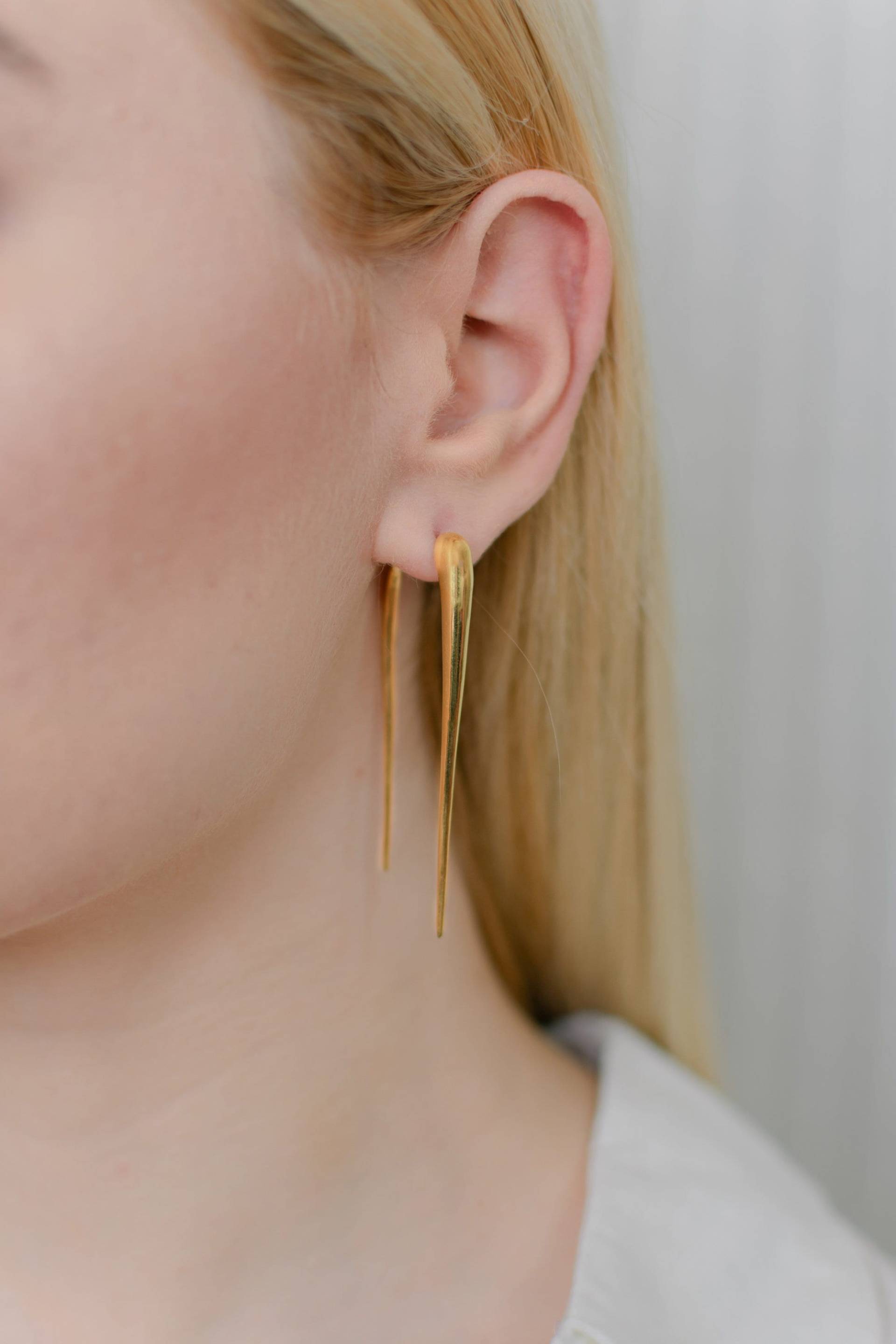 Einzigartige Doppelseitiger Ohrring | Lange Silber Ohrringe Vorderseite Rückseite "Lustrous Duet" Einzigartige Doppelseitiger Ohrring | Lange Silber Ohrringe Vorderseite Rückseite "Lustrous Duet" von kmhandmadejewels
