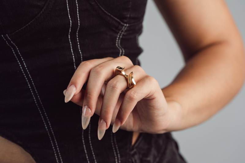 Handgefertigt Silber Damen Ring | Frauenringe Unikate "Internal Flame" von kmhandmadejewels