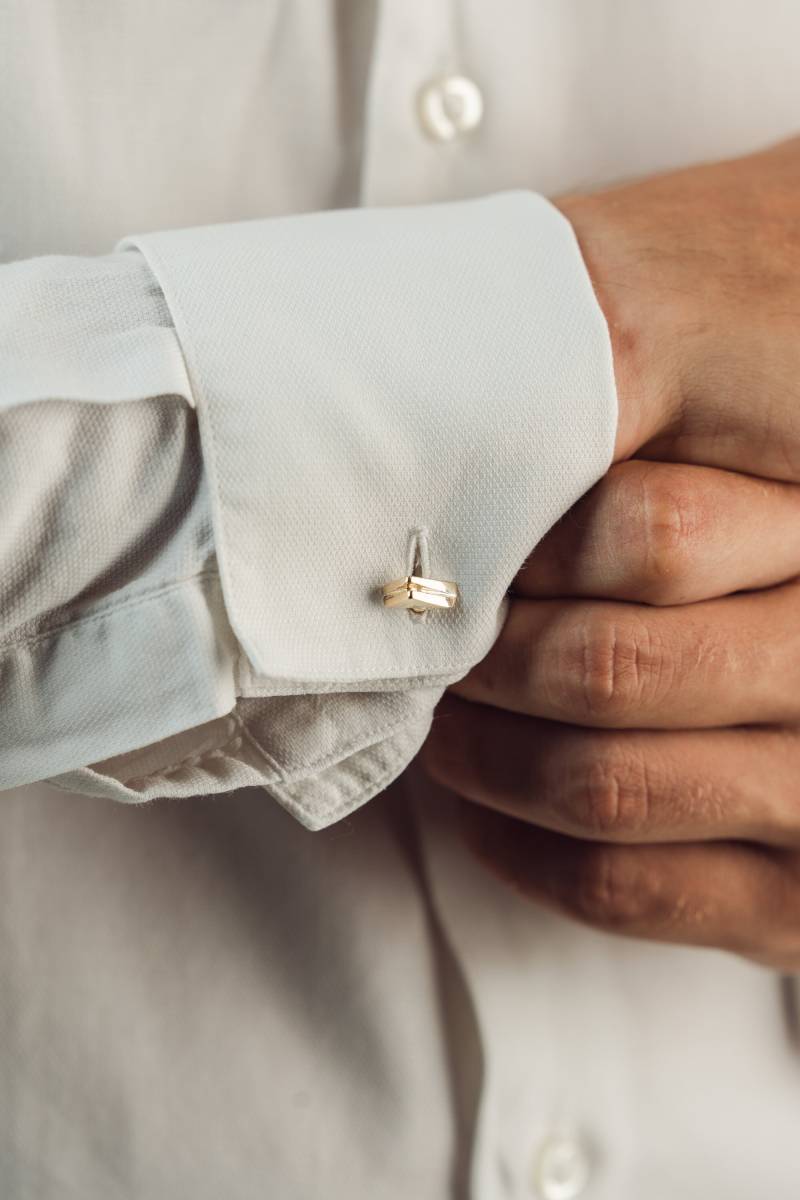 Handgefertigter Manschettenknopf Herren | Silber Manschettenknöpfe "Symmetrie" von kmhandmadejewels