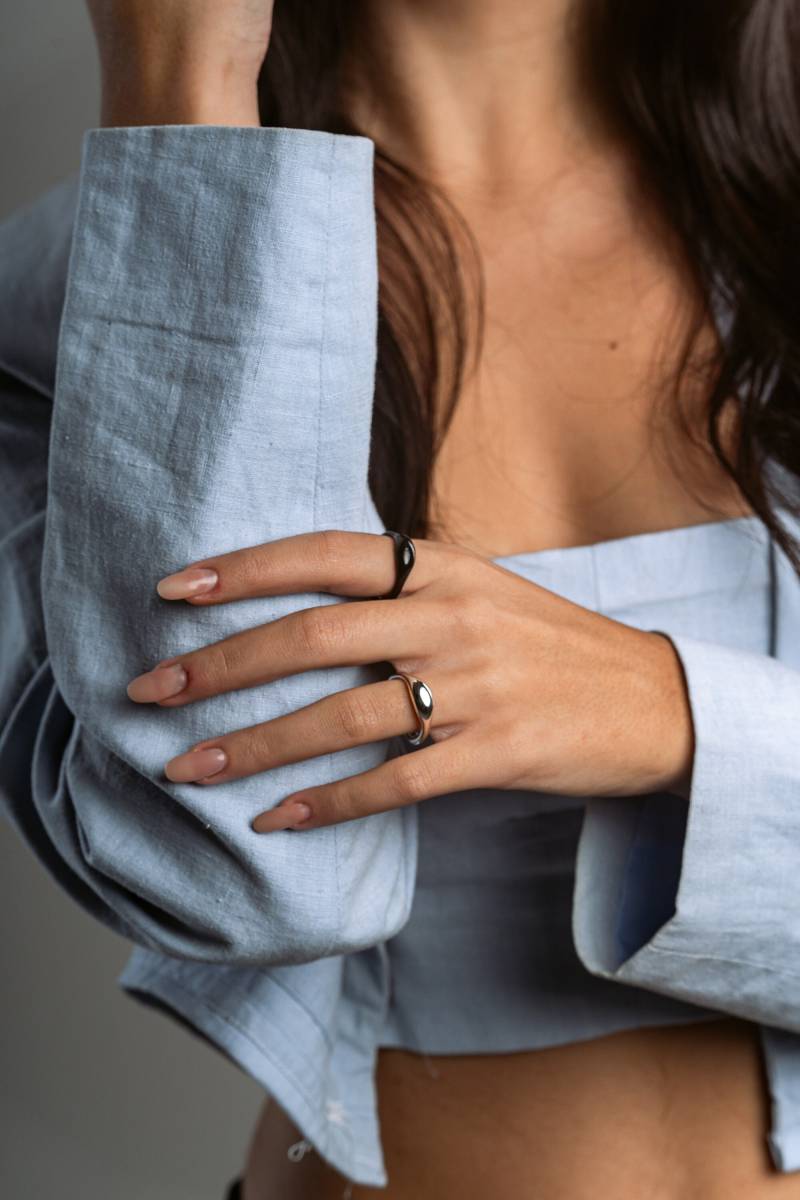 Silber Dome Ring Handgefertigter Geschwungener Ring von kmhandmadejewels