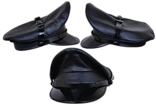 kn Schirmmütze, echtes Leder, schwarz, Armee, Muir, Biker, Polizei, Schwulen, Bluf-Kappe, Schwarz , M kn Schirmmütze, echtes Leder, schwarz, Armee, Muir, Biker, Polizei, Schwulen, Bluf-Kappe, Schwarz , M von kn