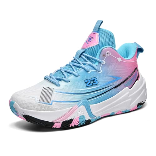 kniaiwx Basketballschuhe für Herren, rutschfest, atmungsaktiv, modisch, Outdoor-Sportschuhe, Trainingsschuhe, Blau, 41 EU von kniaiwx