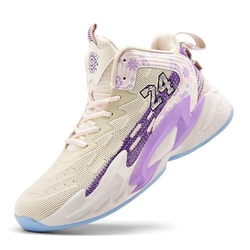 kniaiwx Herren-Basketballschuh, atmungsaktiv, rutschfest, für den Außenbereich, Weiß-1, 41.5 EU von kniaiwx