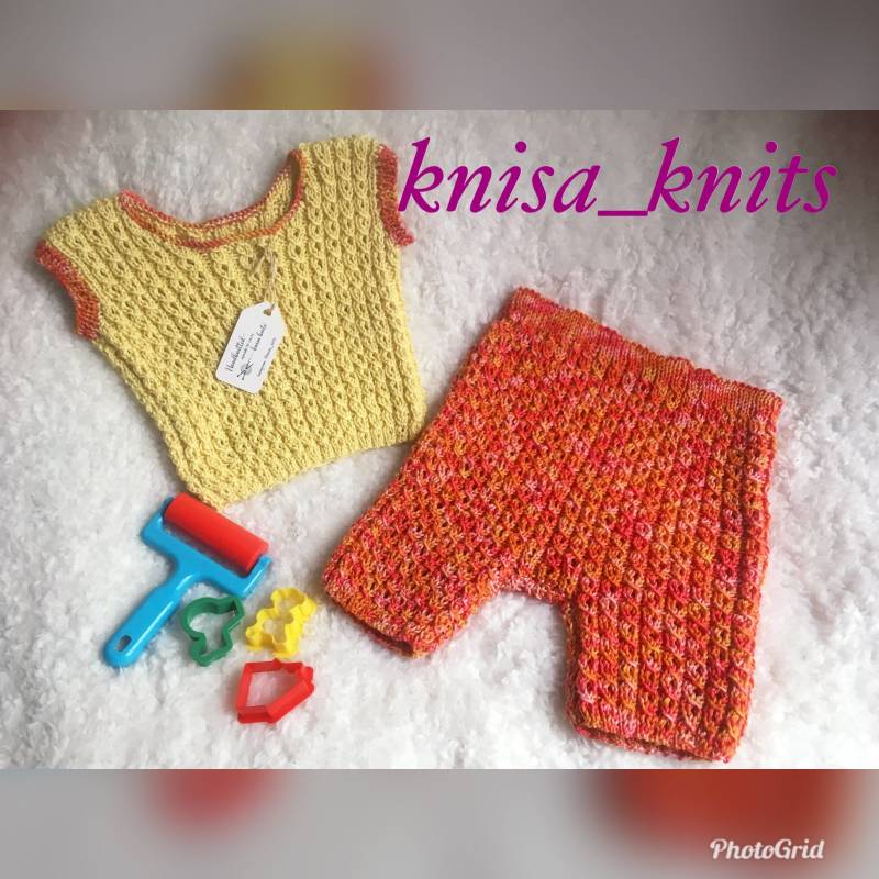 Handgestricktes Kinder Shorts Set von knisaknits