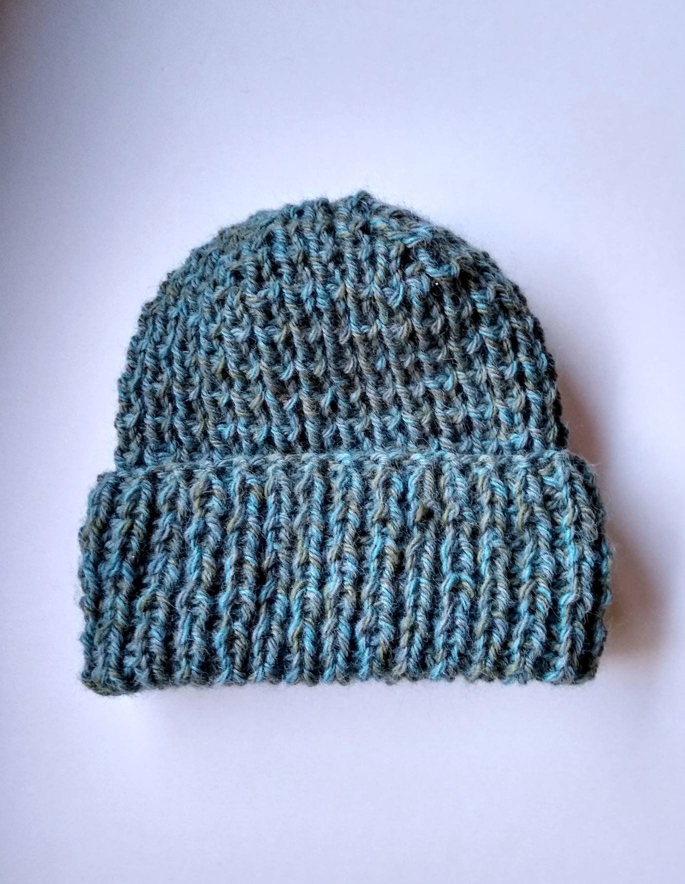 Handgestrickte Wollmütze Gerippte Wintermütze von knitincolor