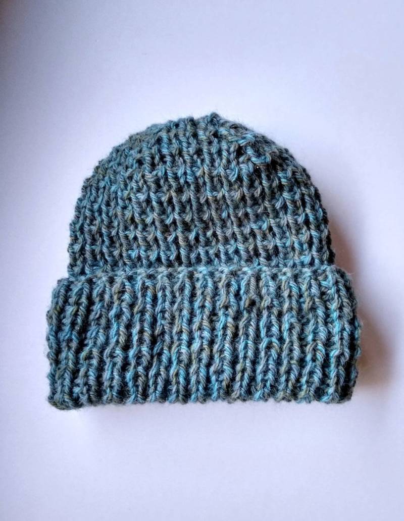 Handgestrickte Wollmütze Gerippte Wintermütze von knitincolor
