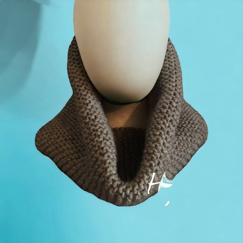 Grauer Grobstrick Schlauchschal Handmade von knittingcog