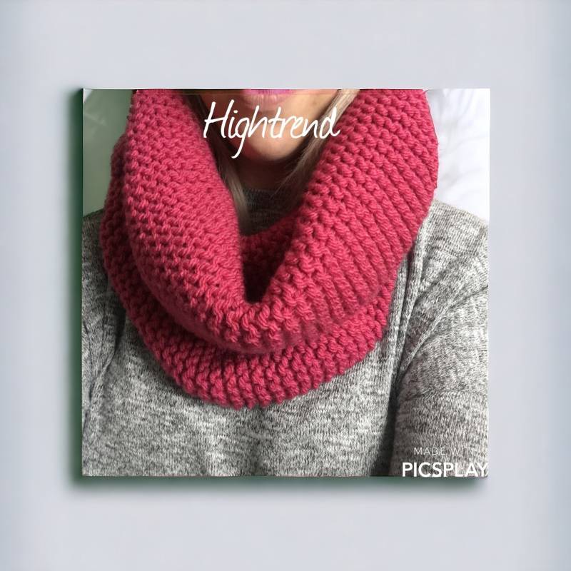 Handgestrickter Grobstrick Schlauchschal von knittingcog