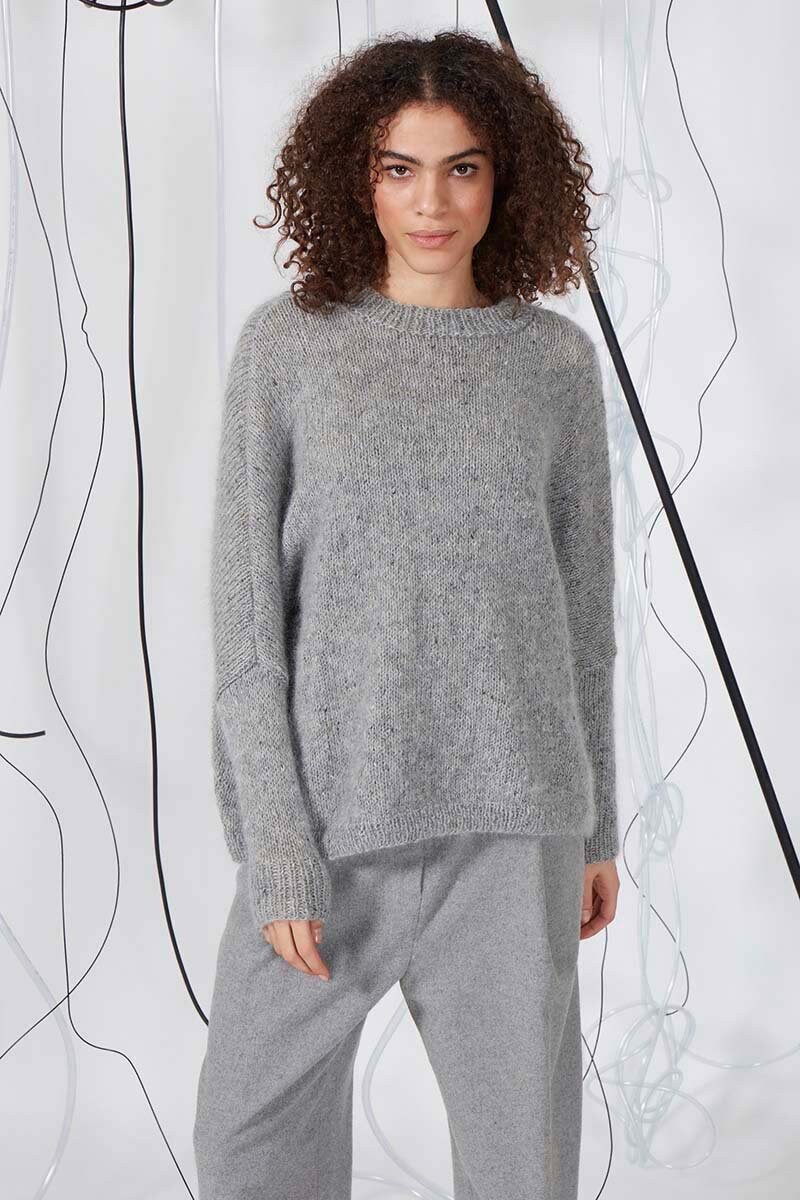 Handgestrickter Übergroßer Pullover Aus Alpaka-Tweedgarn, Alpaka-Pullover in Übergröße Handgestrickter Übergroßer Pullover Aus Alpaka-Tweedgarn, Alpaka-Pullover in Übergröße von knityknits