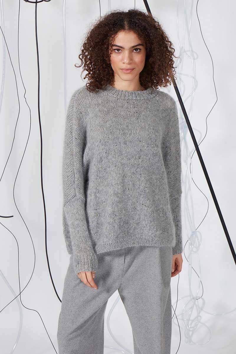 Handgestrickter Übergroßer Pullover Aus Alpaka-Tweedgarn, Alpaka-Pullover in Übergröße Handgestrickter Übergroßer Pullover Aus Alpaka-Tweedgarn, Alpaka-Pullover in Übergröße von knityknits