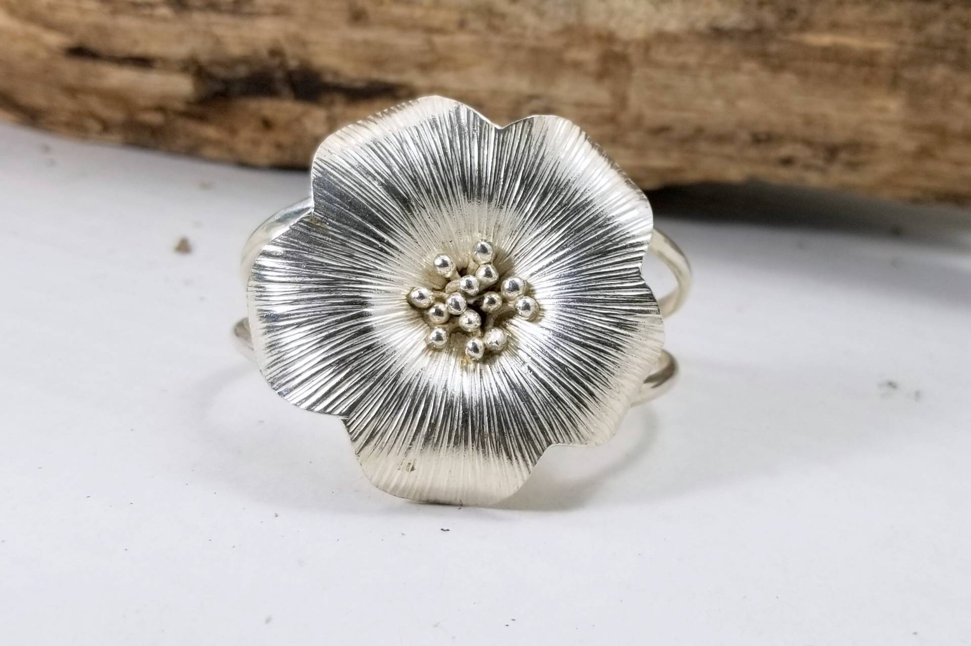 Armreif Blume von knljewelryshop
