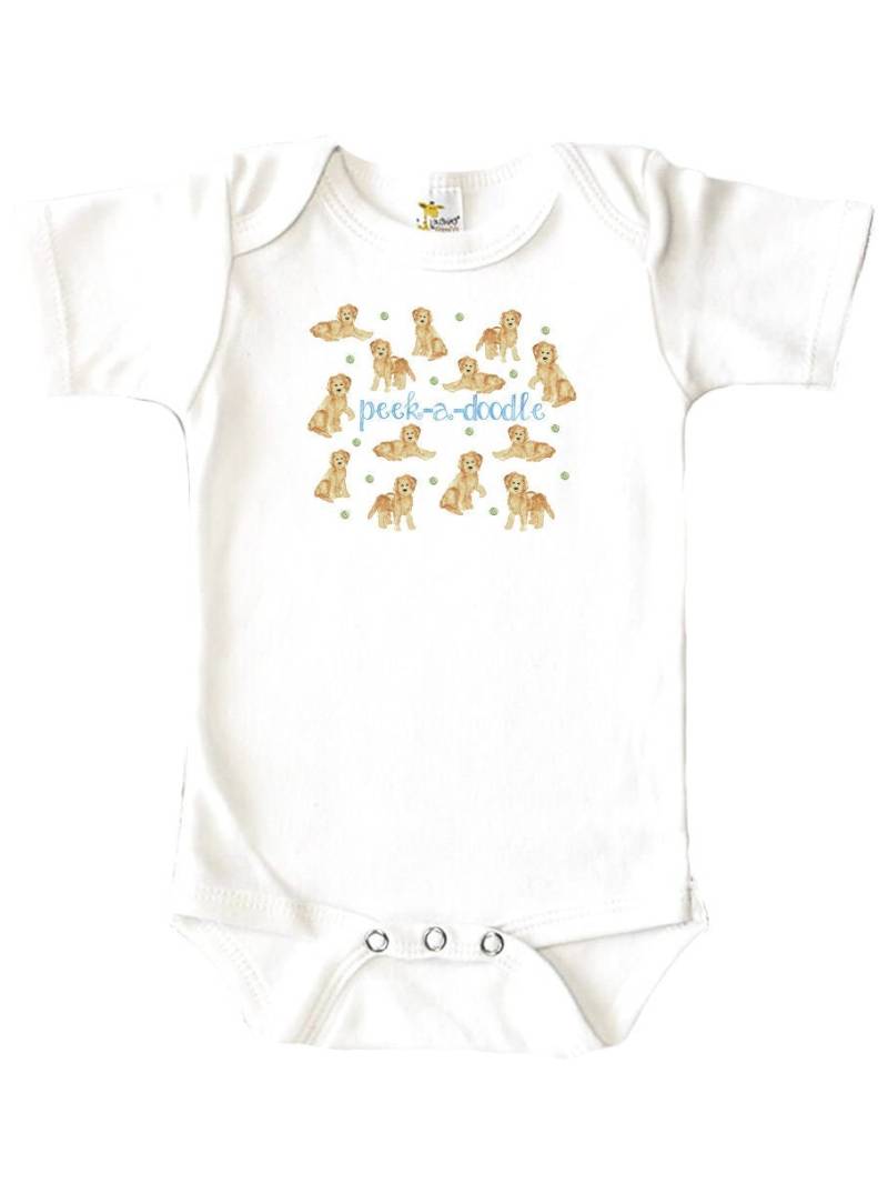 Peek-A-Doodle Pink & Blau | Baby Strampler Geschenke Unter 25 von knollwoodlane