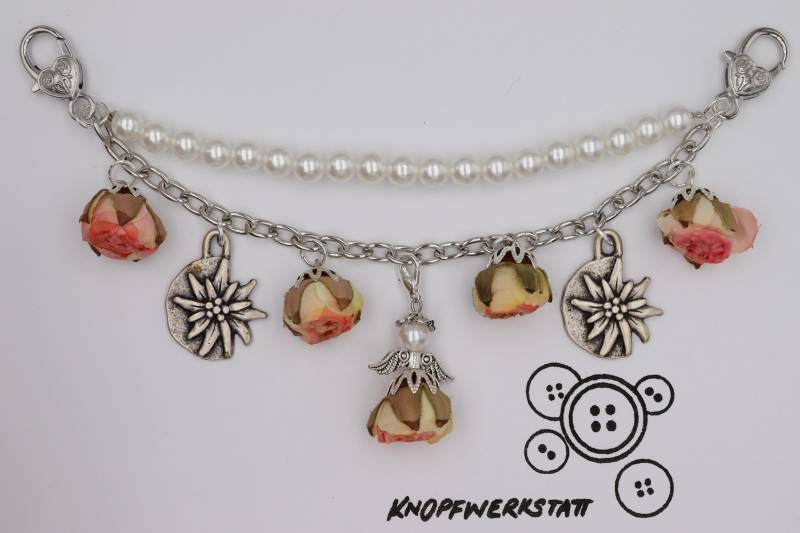 Charivari, Mit Verschiedenen Charm Anhängern, Dirndlschmuck, Miederschmuck, Dirndl, Tracht, Oktoberfest, Bayern, Engel, Frauen Charivari Charivari, Mit Verschiedenen Charm Anhängern, Dirndlschmuck, Miederschmuck, Dirndl, Tracht, Oktoberfest, Bayern, Engel, Frauen Charivari von knopfwerkstatt