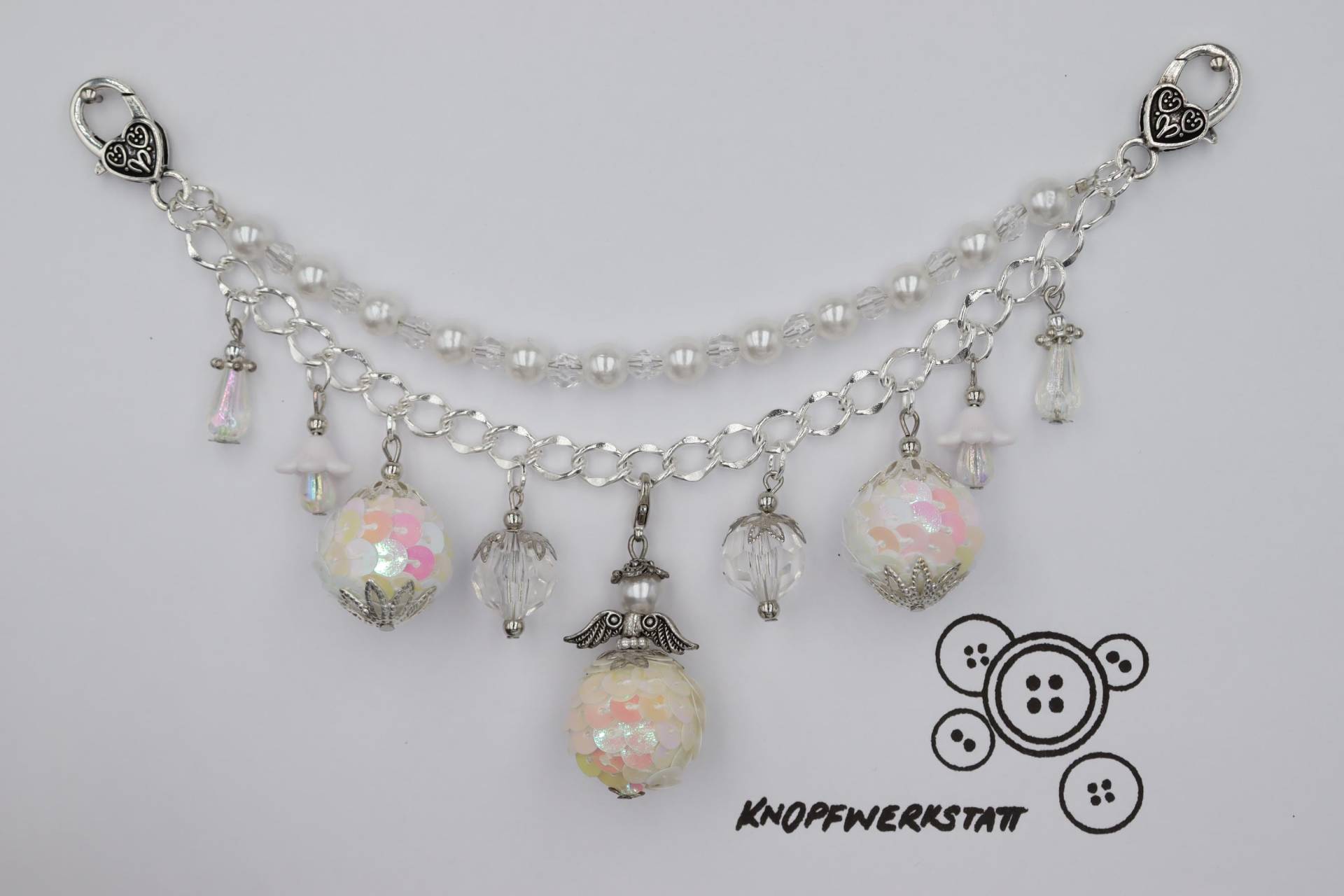 Charivari, Mit Verschiedenen Charm Anhängern, Dirndlschmuck, Miederschmuck, Dirndl, Tracht, Oktoberfest, Bayern, Engel, Frauen Charivari von knopfwerkstatt