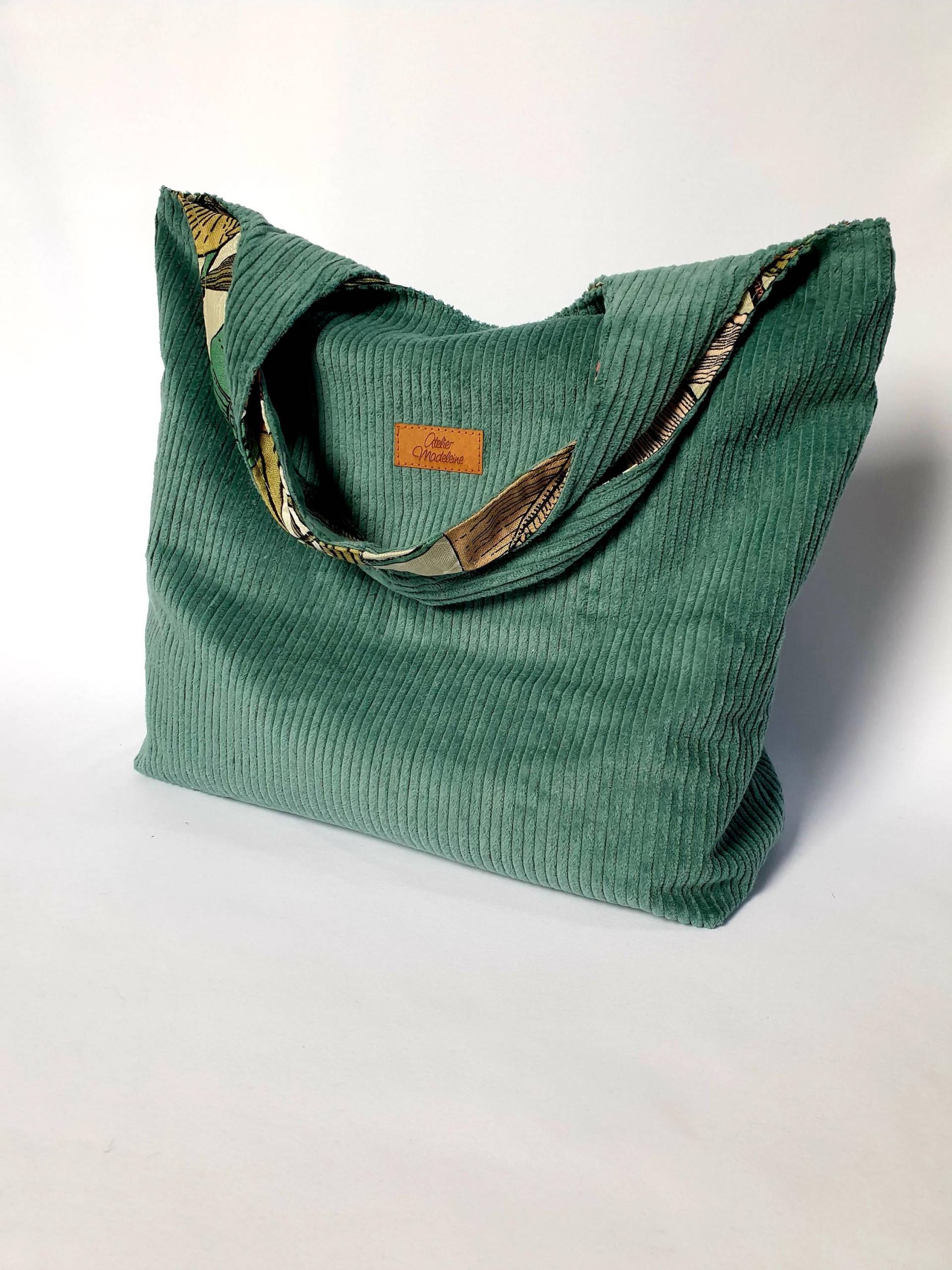 Beuteltasche Breitcord "Jungle" Beuteltasche Breitcord "Jungle" von knubbelknopp
