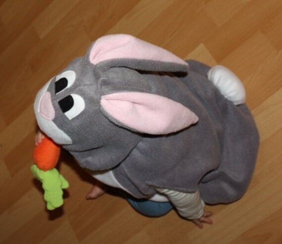 Kostüm Hase Mit Stoffmöhre Für Kinder, Halloween, Fasching, Karneval, Kinderkostüm, Handgemacht von knuffeliges