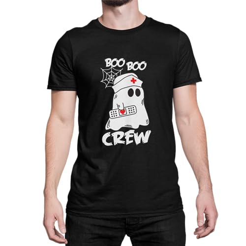 Boo Boo Crew Geister Halloween T-Shirt Witzig Tshirt Unisex passend für Mann und Frau Herren Shirt mit Frontprint Fasching Outfit große Größen S - XXXXXL von knut Fashion & Streetwear