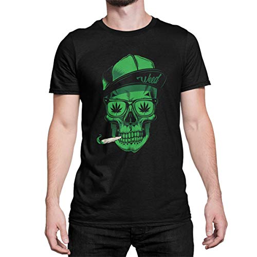 Cooles Totenkopf Hip Hop Style Herren T-Shirt Old Skull Hardcore Schädel Tshirt Kurzarm Oberteil für Männer Shirt aus Baumwolle Regular Fit Schwarz S-5XL (Schwarz, XXL) von knut Fashion & Streetwear