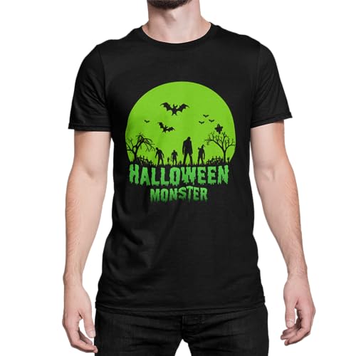 Gruseliges Halloween T-Shirt Design Unisex passend für Mann und Frau Herren Tshirt mit Kürbis Frontprint Fasching Outfit große Größen S - XXXXXL von knut Fashion & Streetwear