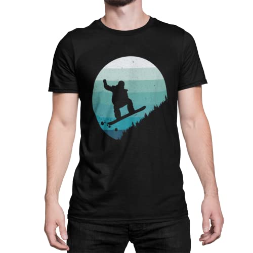 Mond Snowboarder Herren Outfit T-Shirt mit Snowboad Design Männer Tshirt Snowboarding Bekleidung große Größen S - XXXXXL von knut Fashion & Streetwear