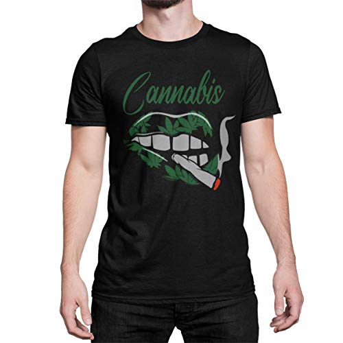 Premium Hip Hop Herren T-Shirt modern Lippen Tshirt Lips Kurzarm Oberteil für Männer Vintage aus Baumwolle Regular Fit Schwarz Weiß Grau Gr. S-5XL (Schwarz, M) von knut Fashion & Streetwear