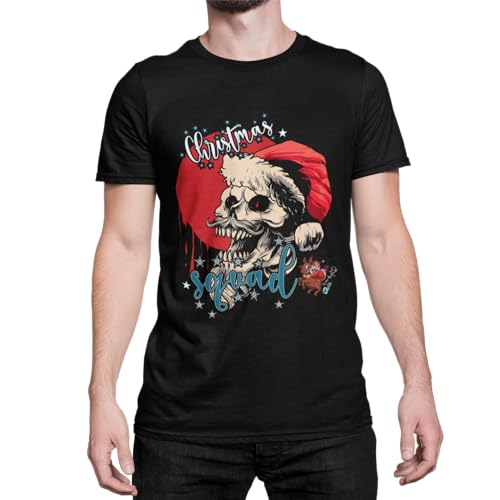 Schädel-Santa's Weihnachtsfreude Weihnachtsmann Skull Geschenk für Weihnachten T-Shirt Unisex Tshirt Santa Claus Weihnachtsshirt Regular Fit Gr. XS - XXXXXL von knut Fashion & Streetwear