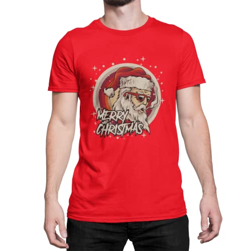 Witziges Weihnachtsmann Herren T-Shirt mit weihnachtlichen Motiv Männer Tshirt Merry Christmas Regular Fit Gr. S - XXXXXL von knut Fashion & Streetwear