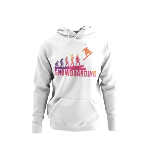 knut Fashion & Streetwear Evolution - Entwiklung Outfit Snowboarder Herren Hoodie mit Snowboad Downhill Jump Design Männer Kapuzenpullover Snowboarding Bekleidung große Größen S - XXXXXL von knut Fashion & Streetwear