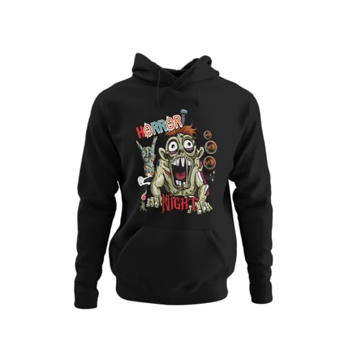 knut Fashion & Streetwear Halloween Monsters Horror Hoodie Unisex Kapuzenpullover passend für Mann und Frau Herren Pullover Monster Frontprint Fasching Outfit große Größen XS - XXXXXL von knut Fashion & Streetwear