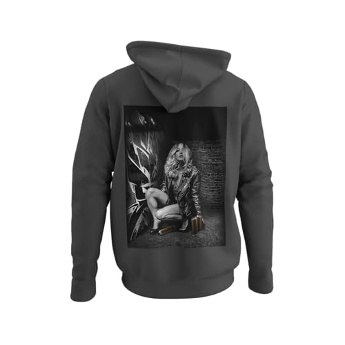 knut Fashion & Streetwear Kapuzenpullover Herren Backprint Graffiti Girl Motiv Männer Hoodie mit Kapuze Outfit Totenkopf Illustration Graphic Langarm Pullover Clothes Größen XS-5XL von knut Fashion & Streetwear