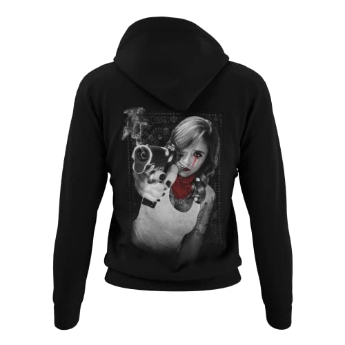 knut Fashion & Streetwear Kuschliger Damen Kapuzenpullover Tattooprint Frauen Hoodie mit Kapuze Tattoo Design Pullover von knut Fashion & Streetwear