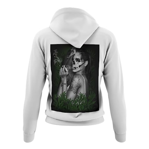 knut Fashion & Streetwear Kuschliger Kapuzenpullover Damen Motiv Tattoo Skull Girl Design Totenkopf Frauen Hoodie mit Kapuze Outfit Tattoorocker Pullover Clothes Größen XS-XXXL von knut Fashion & Streetwear