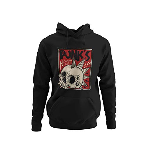 knut Fashion & Streetwear Männer Hoodie im Motiv Punk´s Herren Kapuzenpullover Unisex Punks Punker Punk Regular Fit Black Gr. S-5XL (Schwarz, M) von knut Fashion & Streetwear