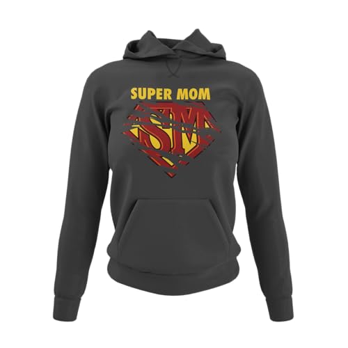 knut Fashion & Streetwear Super Mama Kapuzenpullover Geschenkidee zum Geburtstag für Frauen Super Mom Hoodie Damen Frauentag Oberteil Muttertagsgeschenk XS-5XL von knut Fashion & Streetwear