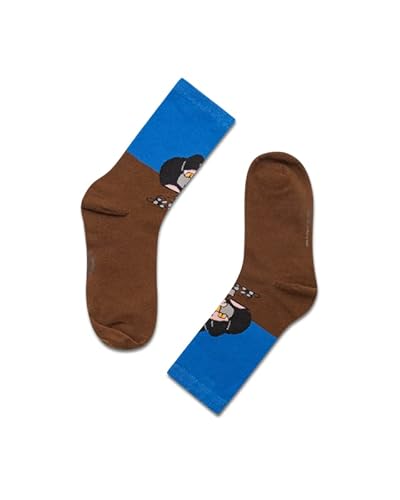 Der kleine Maulwurf – Der Maulwurf Am Graben – Easy Socks Socken Unisex Kids und Erwachsene blau/braun (as3, numeric, numeric_41, numeric_46, regular) von koaa