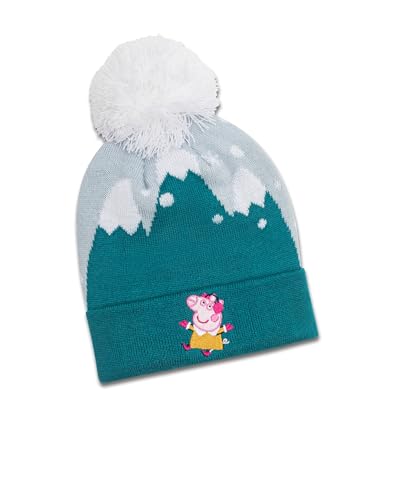 koaa Peppa Wutz Winter Time Bobble Beanie - mütze Kinder, wintermütze, kindermütze, Jungen, bommel für mädchen, bommelmütze, mützen, strickmütze, mädchen-mützen, Winter von koaa