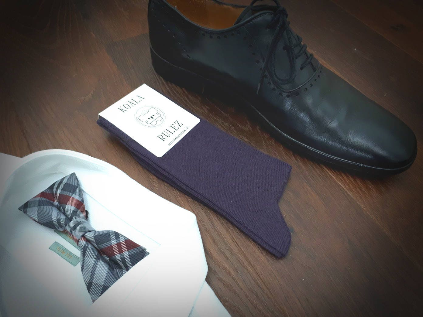 Lila Elegante Hochzeit Groomsmen Socken von koalarulez