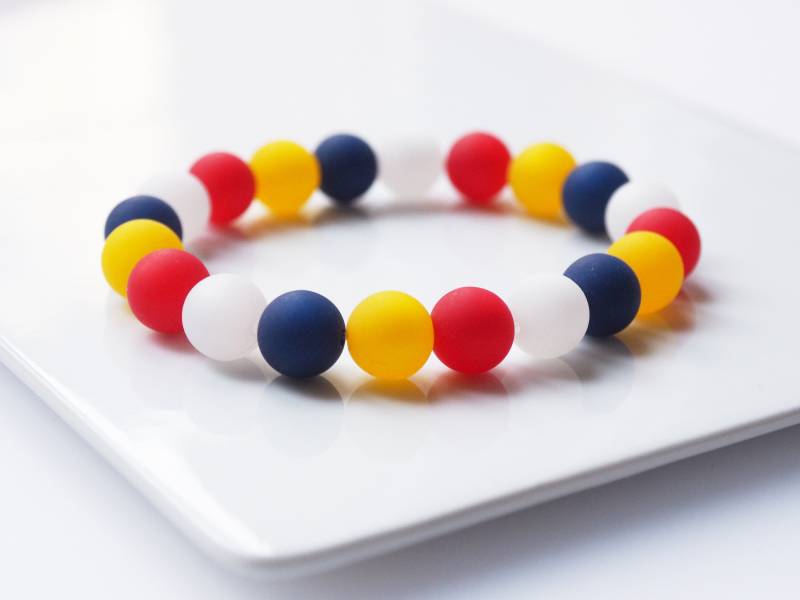 Fastnachtsarmband Rot Weiß Blau Gelb Armband Polarisarmband Fastnacht Mainz Helau Und Alaaf Karneval Fasching Jeckenschmuck von koenigsblau