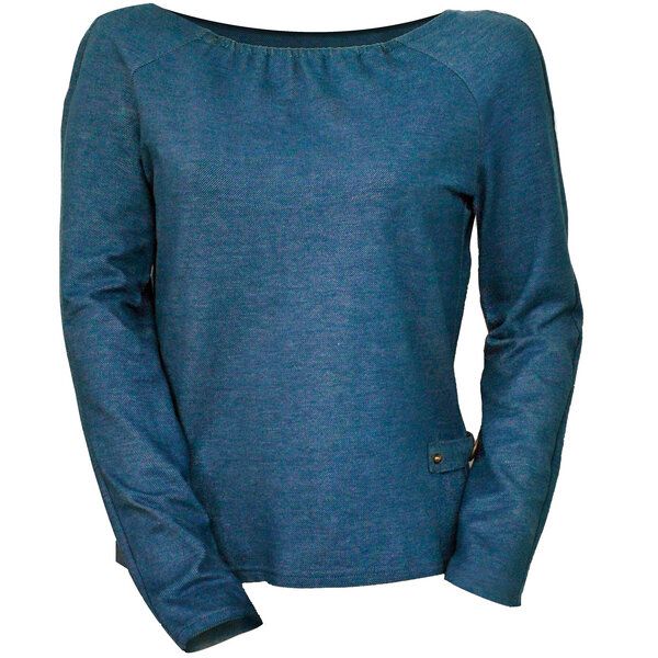 körber mode Raglanpullover Bio in Jeansoptik mit coolen Details von körber mode