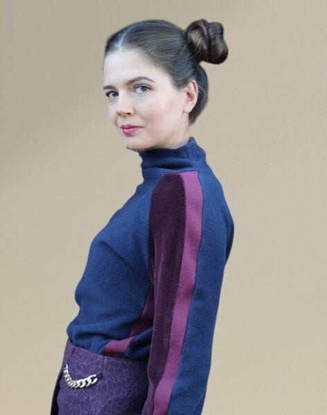 körber mode Rollkragenpullover Turtle Neck Bio Fleece kuschlig warm im Materialmix von körber mode