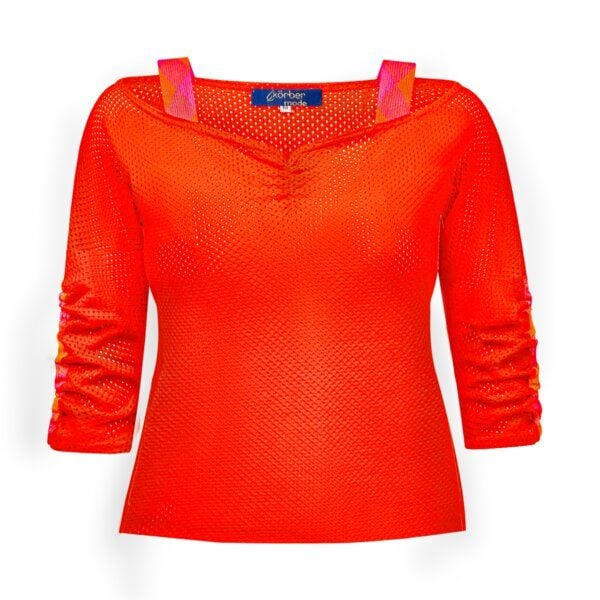 körber mode Shirt Bio Mesh gerafft von körber mode