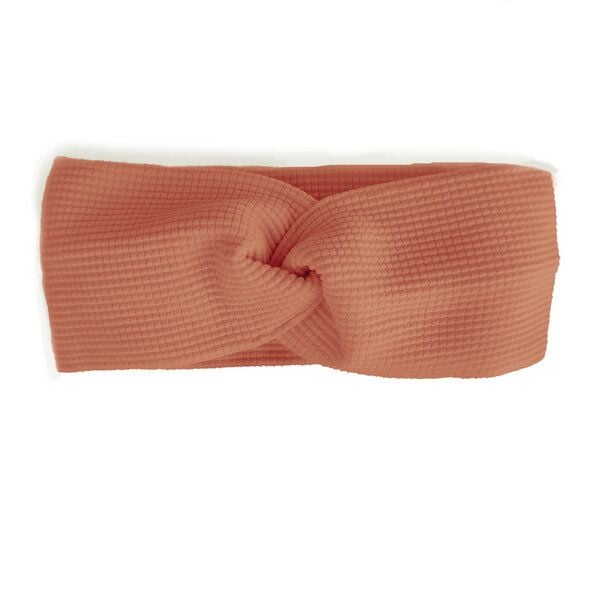 körber mode Stirnband Twist braun strukturiert Bio Baumwolle handmade von körber mode