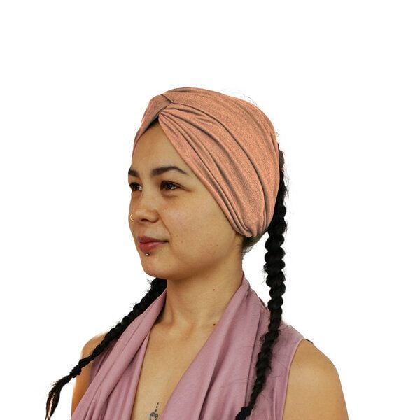 körber mode breites Haarband aus Bio Leinen Jersey Twist gerafftes Stirnband Frühjahr Sommer von körber mode